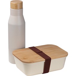 Set Lunchbox mit Edelstahlflasche Toronto,beige