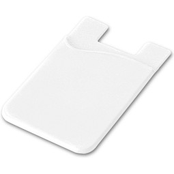 SHELLEY. Smartphone-Kartenhalter aus Silikon, Weiß