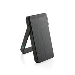 Skywave 10000mAh Solarpowerbank aus RCS recycelt. Kunststoff, schwarz