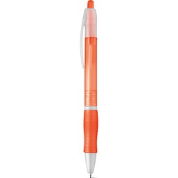 SLIM. Rutschfester Kugelschreiber aus ABS mit Clip, Orange