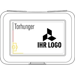 Snack-Box Click groß, Motiv Torhunger,weiß