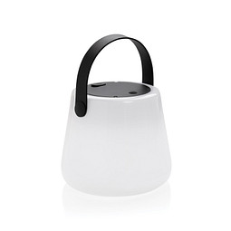 SolarGlow Außenleuchte aus RCS rec. Kunststoff mit USB-Lampe, weiß