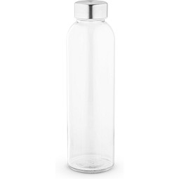 SOLER. Glasflasche sublimations und Edelstahlverschluss 500 ml, Transparent