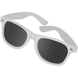Sonnenbrille aus Kunststoff im Nerdlook, UV 400 Schutz, weiss