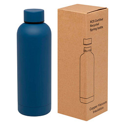 Spring 500 ml RCS-zertifizierte Kupfer-Vakuum Isolierflasche aus recyceltem Edelstahl, Ozeanblau