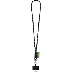 STAFFORD. SET Lanyard NAUTIC Long (Ø 7 mm) mit 9 mm Schnappkarabiner und Handyhalterung, Schwarz/Grün