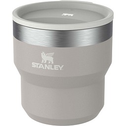 Stanley Stay Hot 295 ml Edelstahl isolierter, stapelbarer Camp Becher, grau