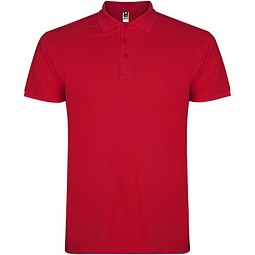 Star Poloshirt für Kinder, rot, 5/6