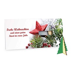 Steckfiguren-Karte Filz, Baum, 1-seit. Druck