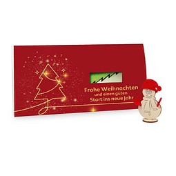 Steckfiguren-Karte Filz, Standardmotiv, Schneemann
