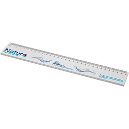 Sticky-Mate® Haftnotizen mit gedrucktem 30 cm Lineal aus recyceltem Material, weiss, 25 pages