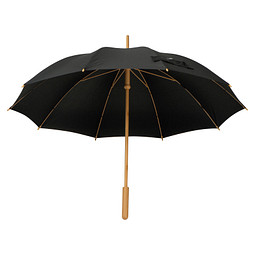 Stockschirm aus Bambus und RPET, schwarz