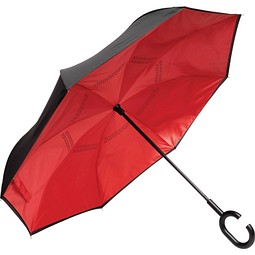 Stockschirm FLIPPED, rot-schwarz