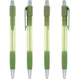 Striped Grip Pen Limettengrün Blaue Tinte