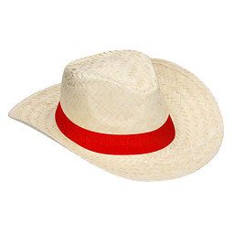 Strohhut Texas, natur/rot