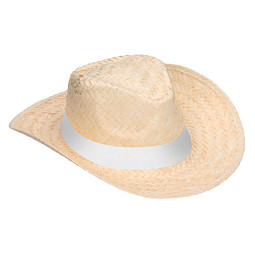 Strohhut Texas, natur/weiß