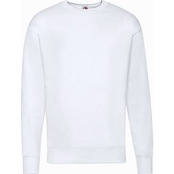 Sweatshirt Lightweight Set-In S Unisex, M, WEISS