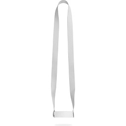 SWINDON. SET Lanyard SUBLIMATION Long II (20 mm) Duo mit sublimiertem elastischem Becherhalter, 301 - Weiß