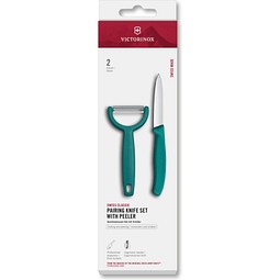 Swiss Classic, Gemüsemesser mit Y-Schäler, 2tlg, grün
