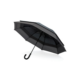 Swiss Peak AWARE™ 23 Zoll bis 27 Zoll erweiterbarer Regenschirm, schwarz