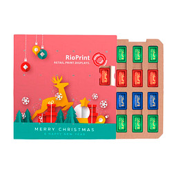 Täfelchen Adventskalender ECO, Papier Inlay, Lindt Schokotäfelchen, inkl. Druck