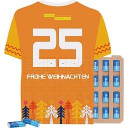 Täfelchen Adventskalender Trikot ECO, share Napolitain, inkl. Druck