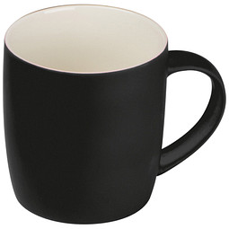 Tasse matt gummiert, 300 ml, schwarz
