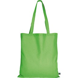 Fairtrade Baumwolltasche mit langen Henkeln, hellgrün