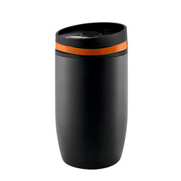 METMAXX® Thermobecher Cup to go, 300 ml, schwarz/orange