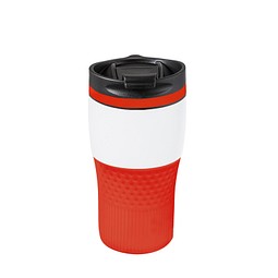 Thermobecher RETUMBLER-BAYAMO MEZZO CORPORATE, weiß/rot