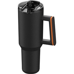 Thermobecher RETUMBLER-myKINGS CANYON 900, schwarz, Ring orange