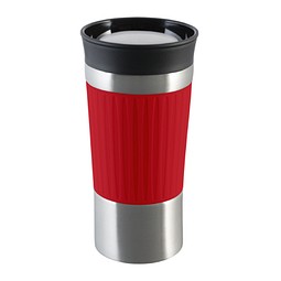 Thermobecher RETUMBLER-myKINGSTON, silber, rot