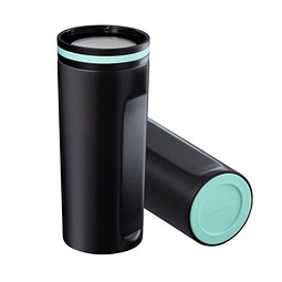 Thermobecher RETUMBLER-mySTEELONE, schwarz/mint