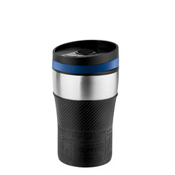 METMAXX® Thermobecher Voila, 250 ml, schwarz/blau