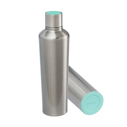 Thermotrinkflasche RETUMBLER-myDRINQEO 770, silber/mint