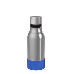 Thermotrinkflasche RETUMBLER-myNIZZA II 420 CERAMIC, silber, Sleeve blau