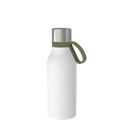 Thermotrinkflasche RETUMBLER-myNIZZA II 420 CERAMIC, weiß, Ring dunkelgrün