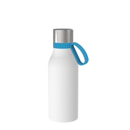 Thermotrinkflasche RETUMBLER-myNIZZA II 420 CERAMIC, weiß, Ring hellblau