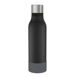Thermotrinkflasche RETUMBLER-myNIZZA II 600 CERAMIC, schwarz, Sleeve anthrazit
