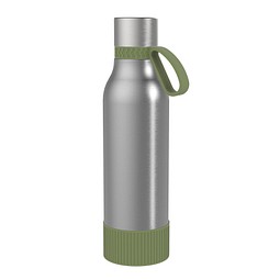 Thermotrinkflasche RETUMBLER-myNIZZA II 600 CERAMIC, silber/dunkelgrün/dunkelgrün