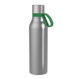 Thermotrinkflasche RETUMBLER-myNIZZA II 600 CERAMIC, silber, Ring grün