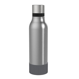 Thermotrinkflasche RETUMBLER-myNIZZA II 600 CERAMIC, silber, Sleeve anthrazit