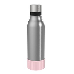 Thermotrinkflasche RETUMBLER-myNIZZA II 600 CERAMIC, silber, Sleeve rosa
