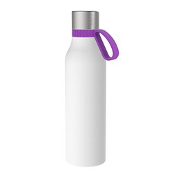 Thermotrinkflasche RETUMBLER-myNIZZA II 600 CERAMIC, weiß, Ring lila