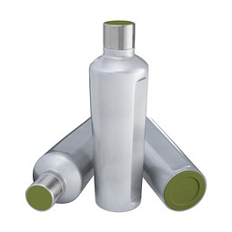 Thermotrinkflasche RETUMBLER-mySTEELONE, silber/dunkelgrün