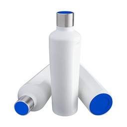 Thermotrinkflasche RETUMBLER-mySTEELONE, weiß/blau