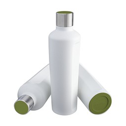 Thermotrinkflasche RETUMBLER-mySTEELONE, weiß/dunkelgrün