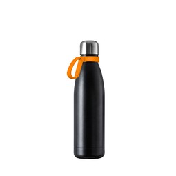 Thermotrinkflasche RETUMBLER-NIZZA, schwarz, Ring orange