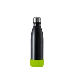 Thermotrinkflasche RETUMBLER-NIZZA, schwarz, Sleeve hellgrün