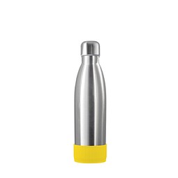Thermotrinkflasche RETUMBLER-NIZZA, silber, Sleeve gelb